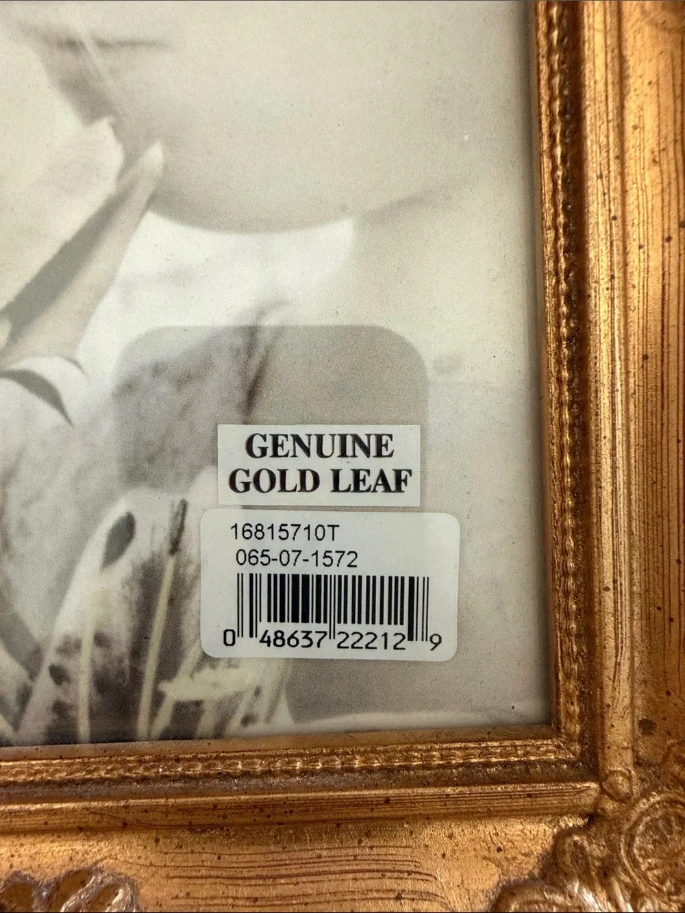 Vintage Genuine Gold Leaf Picture Frame 5 by 7 by Carr Frames